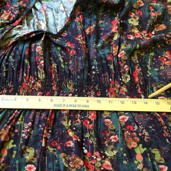 Natural Life Sanibel kaftan cover-up L Large floral relaxed dress kimono - Picture 4 of 9